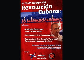 23 de enero, Madrid: Acto en apoyo a la Revolución Cubana y su internacionalismo