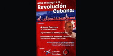 23 de enero, Madrid: Acto en apoyo a la Revolución Cubana y su internacionalismo