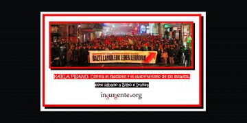 KARLA PISANO. Contra el fascismo y el autoritarismo de los estados, este sábado a Bilbo e Iruñea