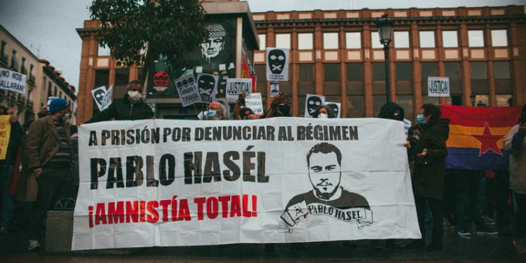 Convocatoria por la libertad de Pablo Hasel el 15 de febrero