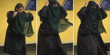 Sospechan que una periodista de medios fascistas se colocó un burka para generar odio