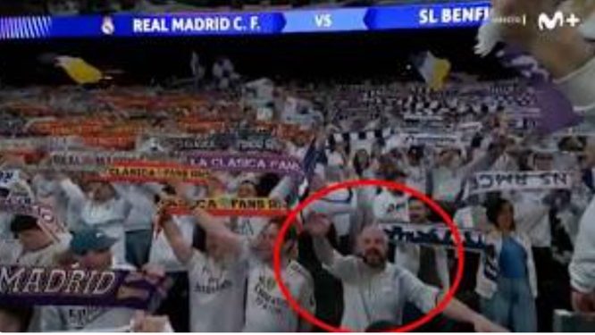 Uno de tantos. Expulsan de la grada a un aficionado del Real Madrid por hacer el saludo nazi (¿lo trasladaron al Palco?)