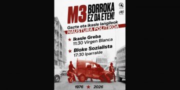 3 de Marzo, Gasteiz: GKS e IAS se movilizarán por la difusión de la memoria revolucionaria y la ruptura política