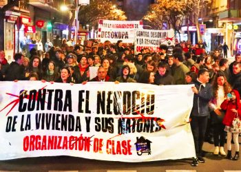 Cientos de personas se movilizaron en Madrid “contra el negocio de la vivienda y sus matones”