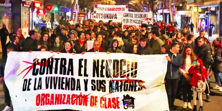 Cientos de personas se movilizaron en Madrid “contra el negocio de la vivienda y sus matones”