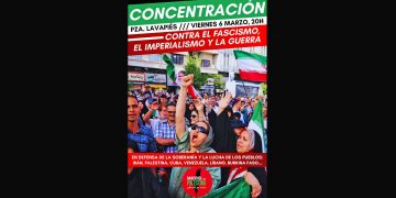 Lavapiés, Madrid, 6 de marzo: Concentración contra el fascismo, el imperialismo y la guerra