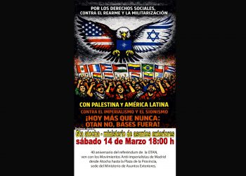 14 de marzo, Madrid: Por los derechos sociales, contra el rearme y la militarización