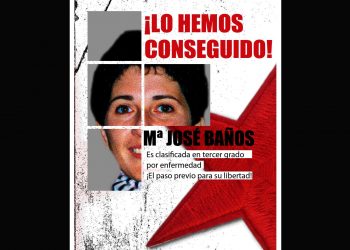 Se consigue el tercer grado para María José Baños y, tras 16 días, Marcos Martín Ponce finaliza su huelga de hambre