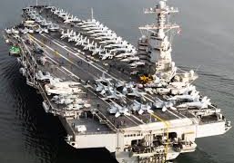 La huida del super portaviones de EE,UU, «Gerald Ford», la envuelven en un supuesto incendio en la lavandería y los servicios