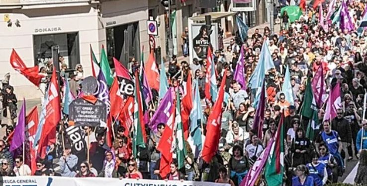 Masiva respuesta a la Huelga General en Euskal Herria