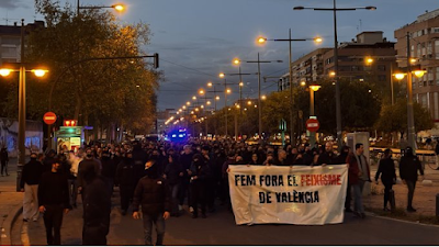 Valencia. La policía protege a los neo-nazis de «Núcleo Nacional» ante la presencia de cientos de antifascistas