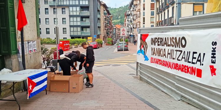 Solidaridad con Cuba: EHKS e IAS recogieron toneladas de material para enviar a la Isla irredenta