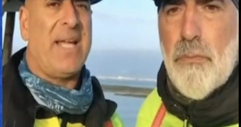 La solidaridad arma de la clase trabajadora, con Jesús y Manuel, algunas muestras.  Y al final sus palabras desde la grúa