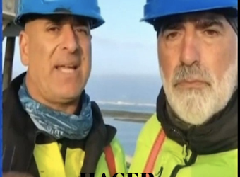 La solidaridad arma de la clase trabajadora, con Jesús y Manuel, algunas muestras.  Y al final sus palabras desde la grúa