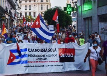 Madrid, 19 de abril: Manifestación contra el bloqueo yanqui a Cuba