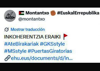 La compañera Karla Pisano ha vuelto a ser calumniada por un trolero de la Izquierda Abertzale; le han respondido