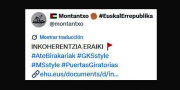 La compañera Karla Pisano ha vuelto a ser calumniada por un trolero de la Izquierda Abertzale; le han respondido