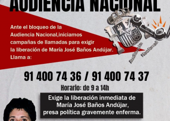 Campaña de llamadas a la Audiencia Nacional por Mª José Baños