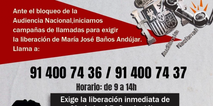 Campaña de llamadas a la Audiencia Nacional por Mª José Baños