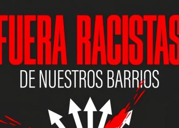 Madrid, 8 de mayo, contramanifestación: Fuera racistas de nuestros barrios
