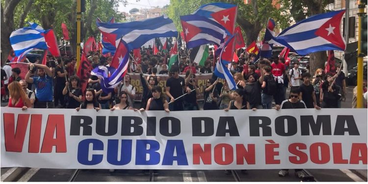 ITALIA. Decenas de ciudades se movilizan en apoyo a Cuba