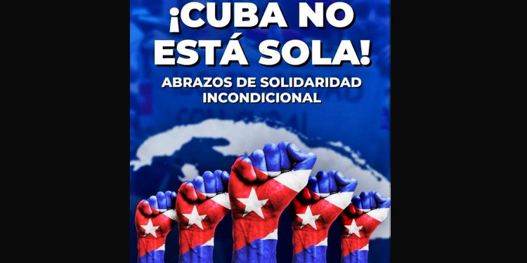 MADRID, 17 de mayo: Concentración contra la política de agresión y bloqueo económico impuesto por EE.UU. a Cuba