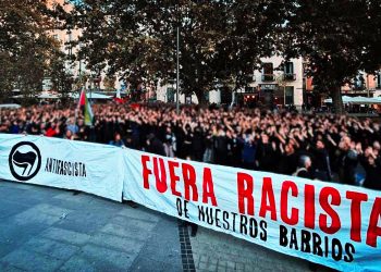 Más de 700 antifascistas impidieron que los falangistas llegaran al barrio de Lavapiés, en Madrid