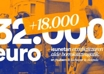 Multan con otros 18.000 euros al Sindicato Socialista de Vivienda de Euskal Herria; 50.000 en menos de un año