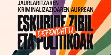 Bilbo, 20 de junio: Manifestación en defensa de los derechos políticos y civiles