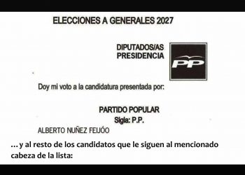 Nos filtran la lista del PP para las próximas elecciones generales