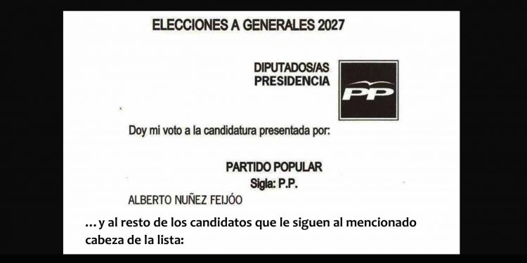 Nos filtran la lista del PP para las próximas elecciones generales