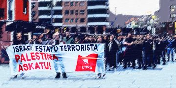 GEDAR. Mensaje contra Israel en los sanfermines