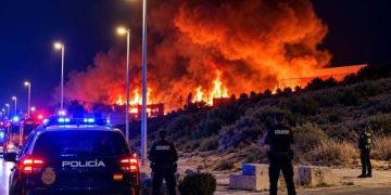 Incendio provocado en una zona que alberga emigrantes en Ceuta; la policía dice que «es casual»