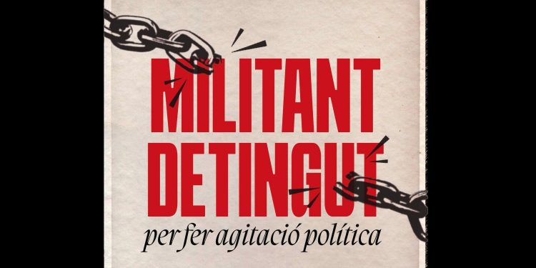 Detenido un militante de la OJS del País Valencià por una acción contra la exaltación al franquismo