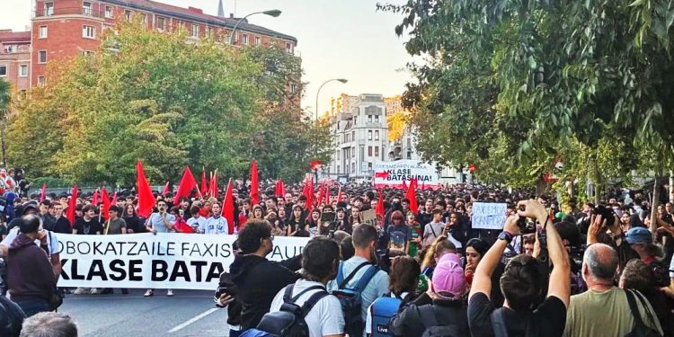 La contundente respuesta de miles de antifascistas en Bilbo, hace recular al “valiente” Quiles
