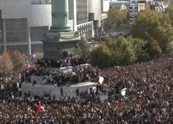 Miles de jóvenes re-tomaron la plaza de la Bastilla contra los recortes y la violencia policial